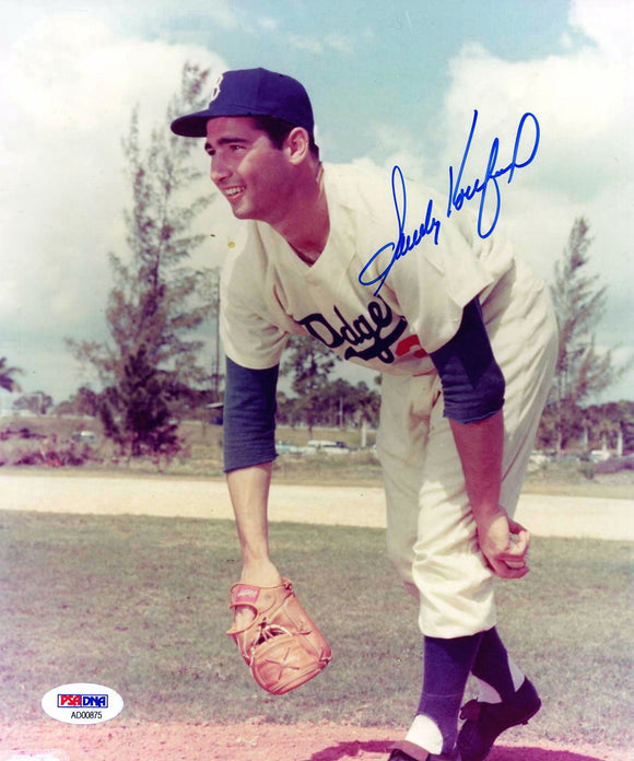 Sandy Koufax Signed Autographed Glossy 8x10 Photo Los Angeles Dodgers (PSA/DNA COA)