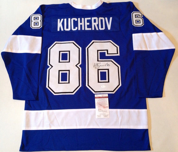 Nikita Kucherov Signed Autographed Tampa Bay Lightning Hockey Jersey (JSA COA)