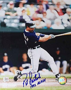 Pat Listach Signed Autographed "92 AL ROY" 8x10 Photo Milwaukee Brewers (SA COA)