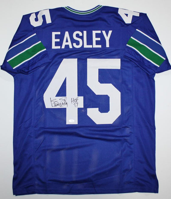 Kenny Easley Signed Autographed Seattle Seahawks Football Jersey (JSA COA)