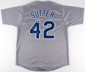 Bruce Sutter Signed Autographed Chicago Cubs Baseball Jersey (JSA COA)
