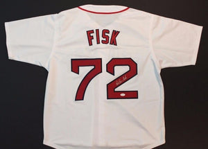 Carlton Fisk Signed Autographed Boston Red Sox Baseball Jersey (JSA COA)