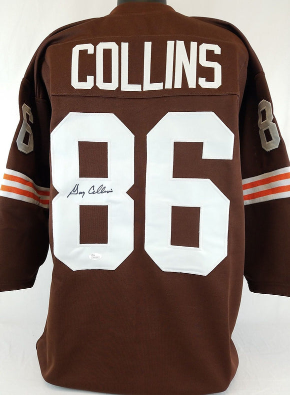 Gary Collins Signed Autographed Cleveland Browns Football Jersey (JSA COA)