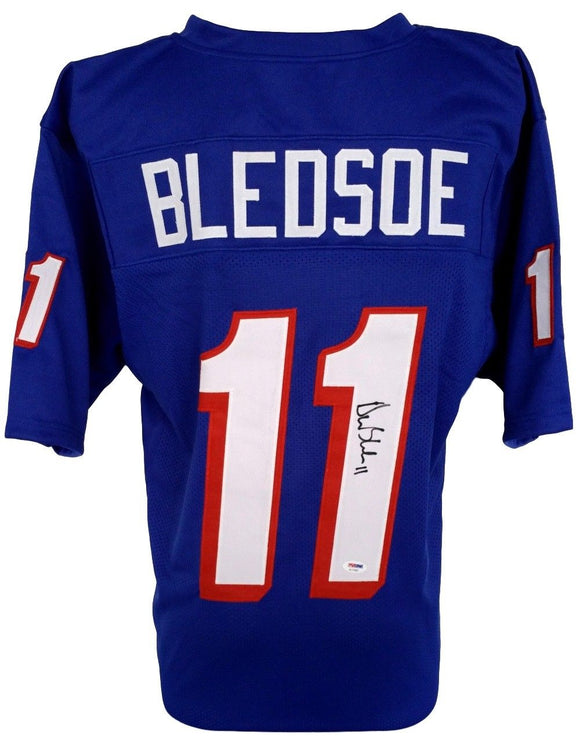 Drew Bledsoe Signed Autographed New England Patriots Football Jersey (PSA/DNA COA)