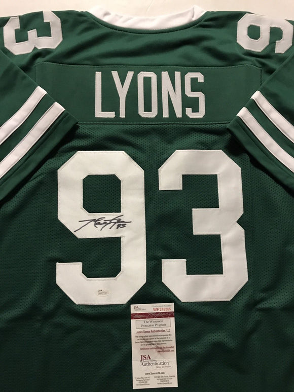 Marty Lyons Signed Autographed New York Jets Football Jersey (JSA COA)