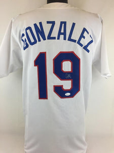 Juan Gonzalez Signed Autographed Texas Rangers Baseball Jersey (JSA COA)