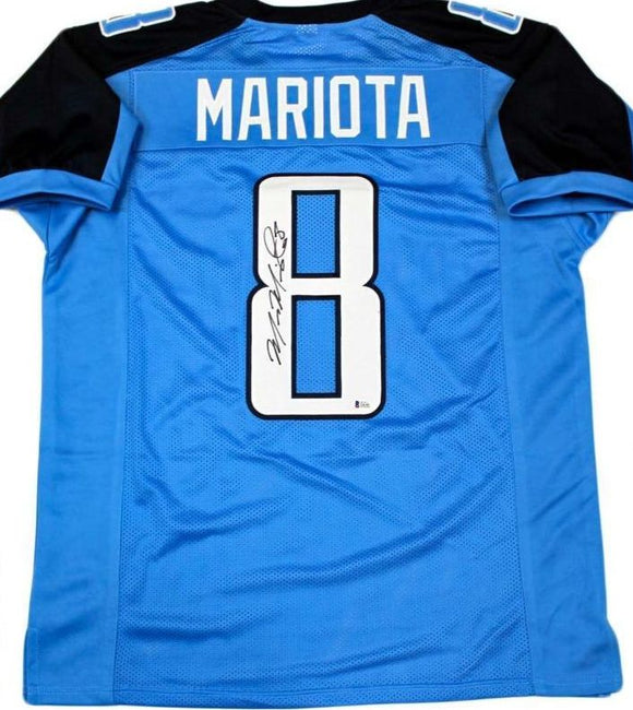 Marcus Mariota Signed Autographed Tennessee Titans Football Jersey (JSA COA)