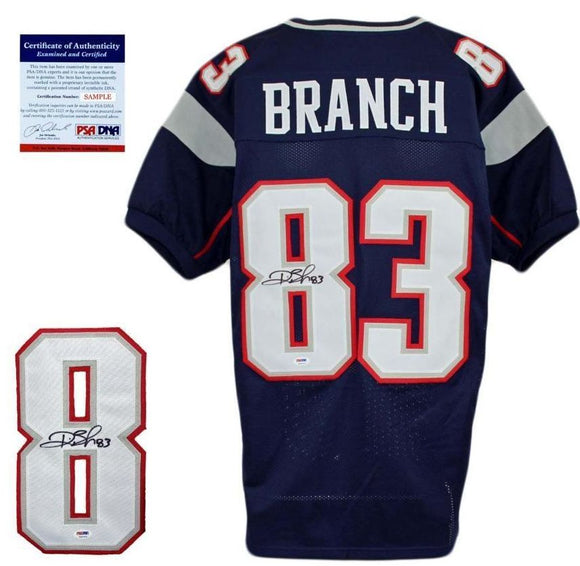 Deion Branch Signed Autographed New England Patriots Football Jersey (PSA/DNA COA)