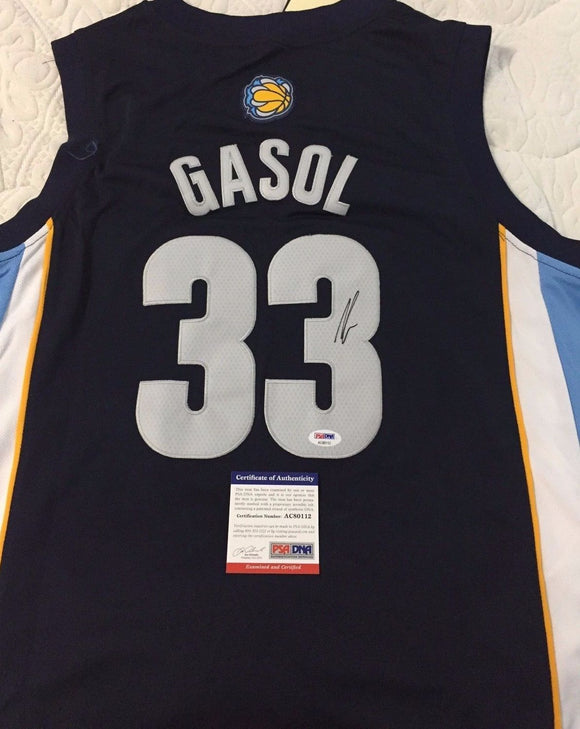 Marc Gasol Signed Autographed Memphis Grizzlies Basketball Jersey (PSA/DNA COA)