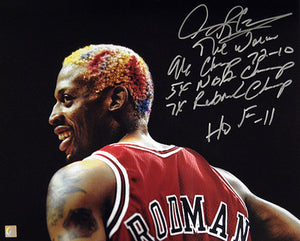 Dennis Rodman Signed Autographed Glossy 16x20 Photo Chicago Bulls (ASI COA)