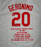 Cesar Geronimo Signed Autographed Cincinnati Reds Baseball Jersey (PSA/DNA COA)