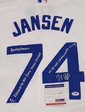 Kenley Jansen Signed Autographed Los Angeles Dodgers Baseball Jersey (PSA/DNA COA)