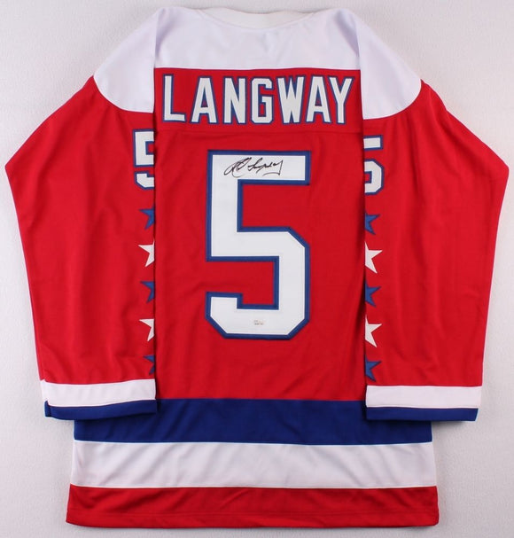 Rod Langway Signed Autographed Washington Capitals Hockey Jersey (JSA COA)