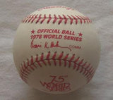 Jim "Catfish" Hunter Signed Autographed Official 1978 World Series Baseball (SA COA)
