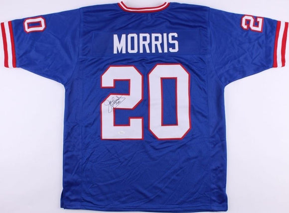 Joe Morris Signed Autographed New York Giants Football Jersey (JSA COA)