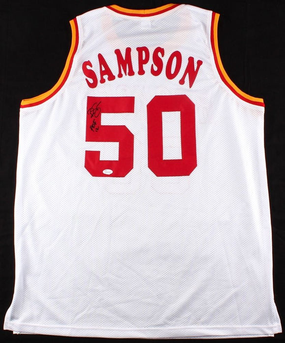 Ralph Sampson Signed Autographed Houston Rockets Basketball Jersey (JSA COA)