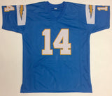 Dan Fouts Signed Autographed San Diego Chargers Football Jersey (JSA COA)