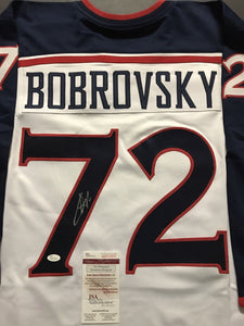 Sergei Bobrovsky Signed Autographed Columbus Blue Jackets Jersey (JSA COA)