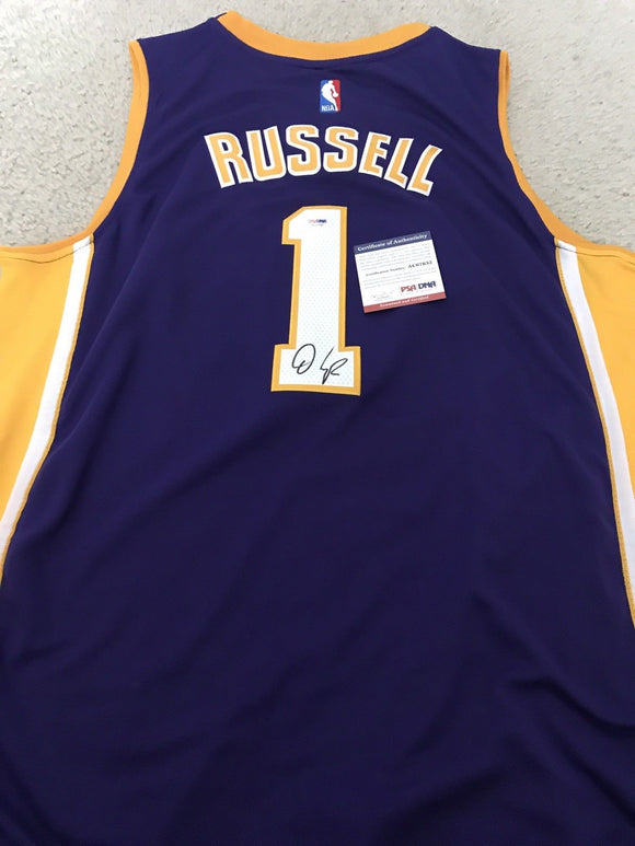 D'Angelo Russell Signed Autographed Los Angeles Lakers Basketball Jersey (PSA/DNA COA)