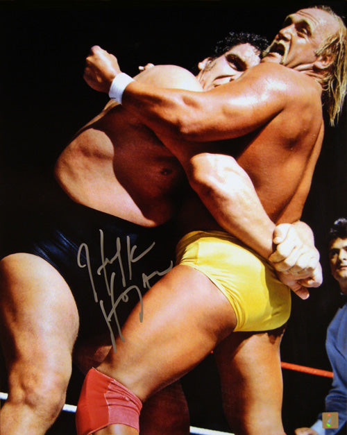 Hulk Hogan Signed Autographed Glossy 16x20 Photo vs Andre the Giant (ASI COA)