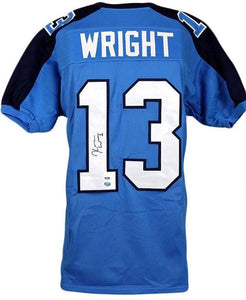 Kendall Wright Signed Autographed Tennessee Titans Football Jersey (JSA COA)