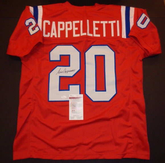 John Cappelletti Signed Autographed New England Patriots Football Jersey (JSA COA)