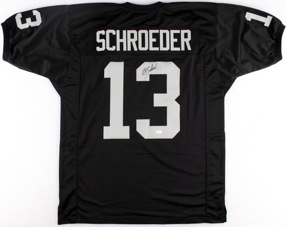 Jay Schroeder Signed Autographed Oakland Raiders Football Jersey (JSA COA)