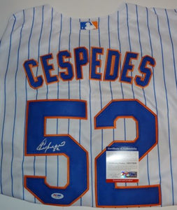 Yoenis Cespedes Signed Autographed New York Mets Baseball Jersey (PSA/DNA COA)