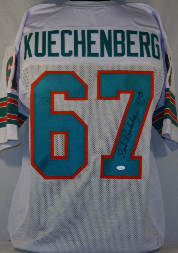 Bob Kuechenberg Signed Autographed Miami Dolphins Football Jersey (JSA COA)