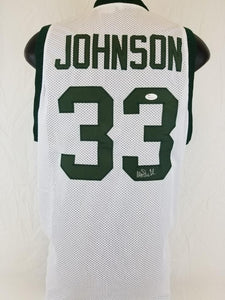 Magic Johnson Signed Autographed Michigan State Spartans Basketball Jersey (JSA COA)