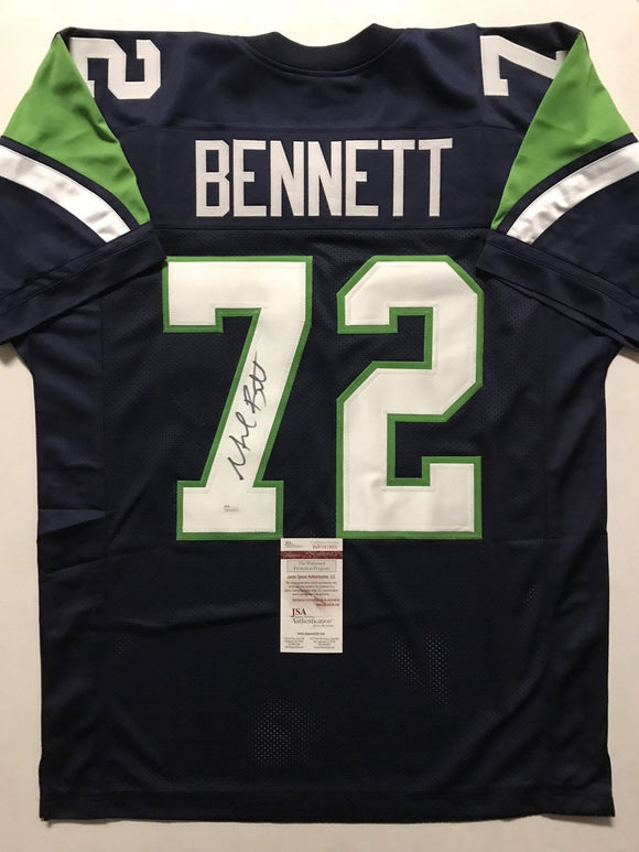 Michael Bennett Signed Autographed Seattle Seahawks Football Jersey (JSA COA)