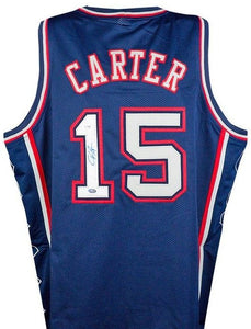 Vince Carter Signed Autographed New Jersey Nets Basketball Jersey (PSA/DNA COA)