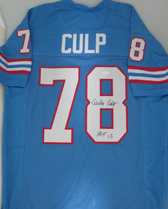 Curley Culp Signed Autographed Houston Oilers Football Jersey (JSA COA)