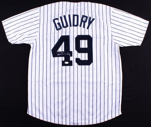 Ron Guidry Signed Autographed New York Yankees Baseball Jersey (JSA COA)