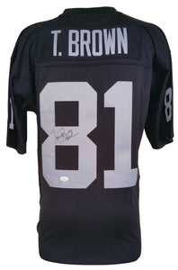 Tim Brown Signed Autographed Oakland Raiders Football Jersey (JSA COA)