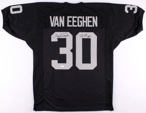 Mark Van Eeghen Signed Autographed Oakland Raiders Football Jersey (JSA COA)