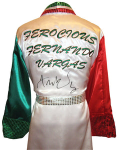 "Ferocious" Fernando Vargas Signed Autographed Boxing Robe (ASI COA)
