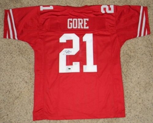 Frank Gore Signed Autographed San Francisco 49ers Football Jersey (JSA COA)