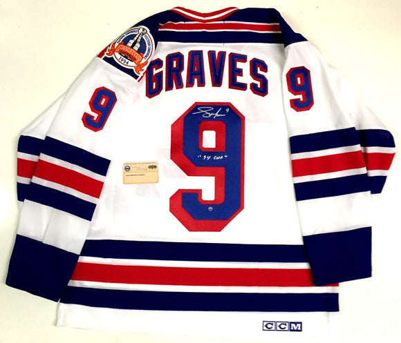 Adam Graves Signed Autographed New York Rangers Hockey Jersey (Steiner COA)