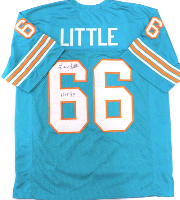 Larry Little Signed Autographed Miami Dolphins Football Jersey (JSA COA)