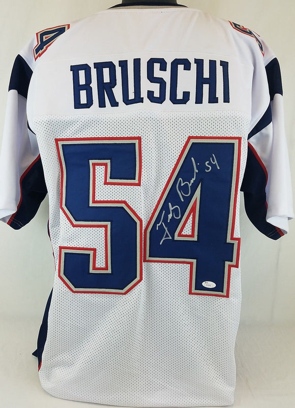 Tedy Bruschi Signed Autographed New England Patriots Football Jersey (JSA COA)