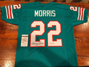 Mercury Morris Signed Autographed Miami Dolphins Football Jersey (JSA COA)