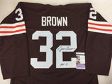 Jim Brown Signed Autographed Cleveland Browns Football Jersey (JSA COA)