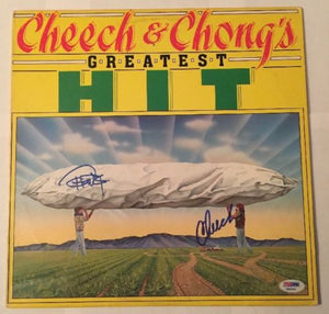 Cheech Marin & Tommy Chong Signed Autographed "Greatest Hit" Record Album (PSA/DNA COA)