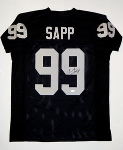 Warren Sapp Signed Autographed Oakland Raiders Football Jersey (JSA COA)