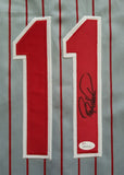Barry Larkin Signed Autographed Cincinnati Reds Baseball Jersey (JSA COA)