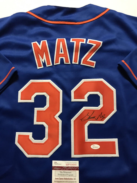 Steven Matz Signed Autographed New York Mets Baseball Jersey (JSA COA)