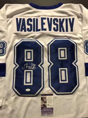 Andrei Vasilevskiy Signed Autographed Tampa Bay Lightning Hockey Jersey (JSA COA)