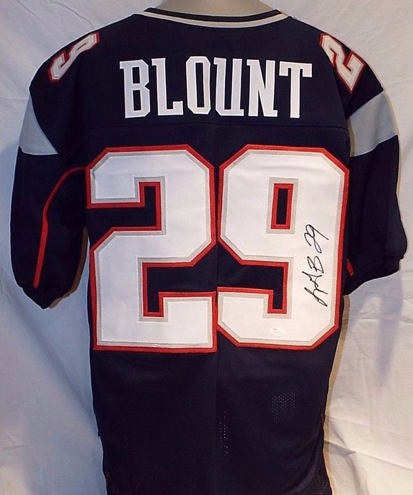 LeGarrette Blount Signed Autographed New England Patriots Football Jersey (JSA COA)