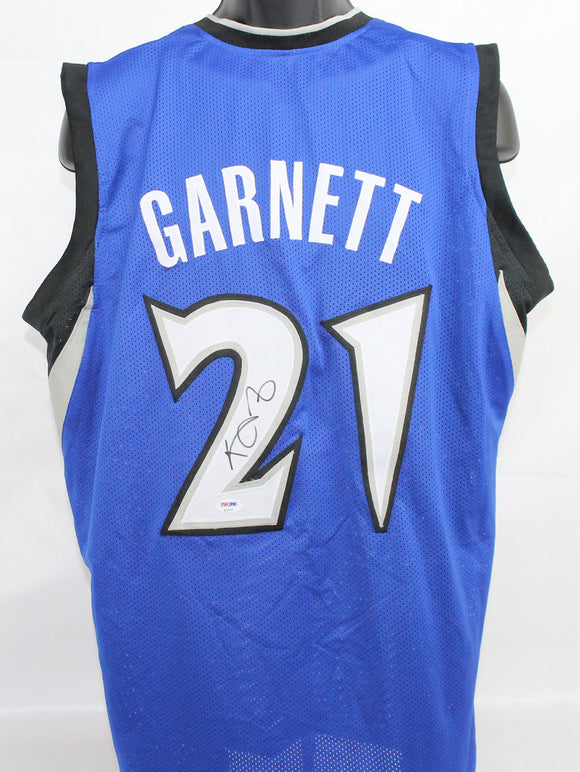 Kevin Garnett Signed Autographed Minnesota Timberwolves Basketball Jersey (PSA/DNA COA)